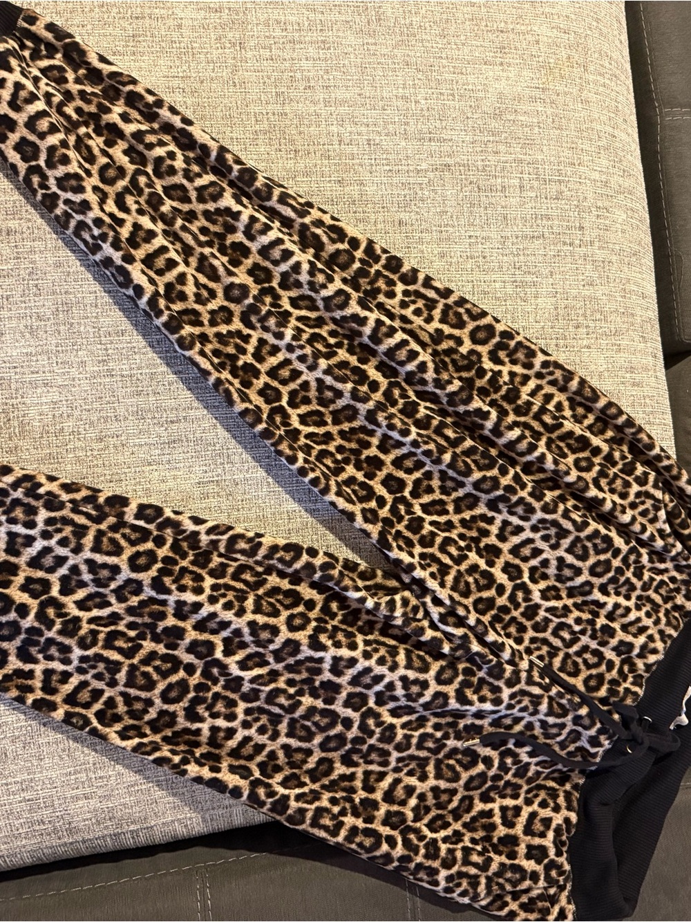 Michael Kors Leopard-Print Jogger Pants in Brown and Black